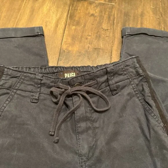 PAIGE Christy Navy Drawstring‎ Waist Pants Women's Size 25 - Picture 11 of 13